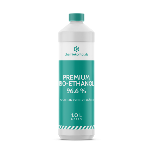 Premium bio-ethanol 96.6 % - high purity (fully denatured)